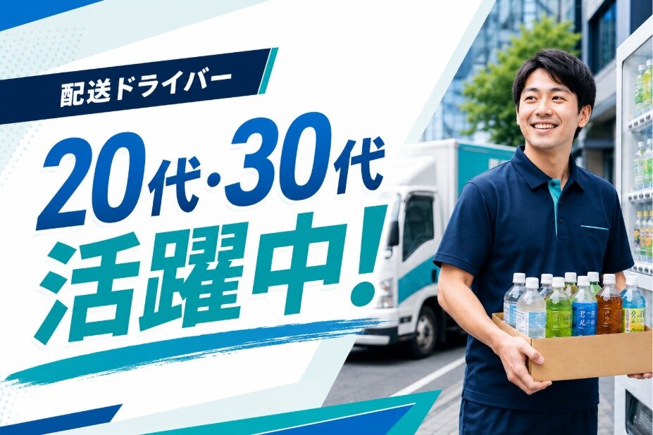 自販機の商品補充/配送ドライバー/月給25万円可/20代活躍/未経験OK/賞与年2回/年休120日可/正社員/ルート配送#ha1